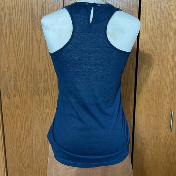 Jessica Simpson Navy Fringe Tank Top Size XS - Picture 4 of 6